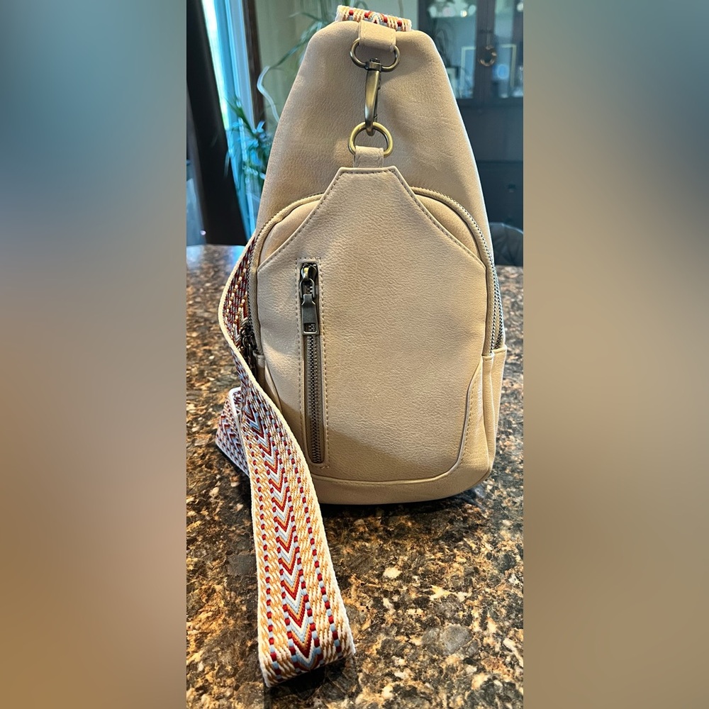 Leather sling bag